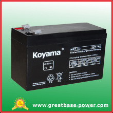 Bateria acidificada ao chumbo selada bateria do sistema de alarme da alta qualidade 7ah 12V